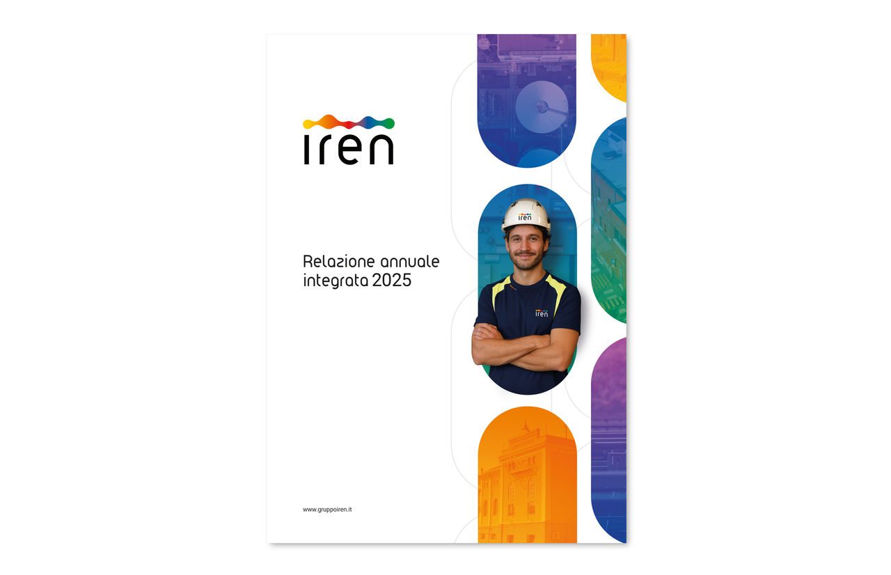 Copertina della Relazione Annuale Integrata 2024 del Gruppo Iren